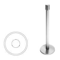 Ограждение полуростовое Стойка ограждения передвижная с ремнем (2 метра красный с тормозом) 