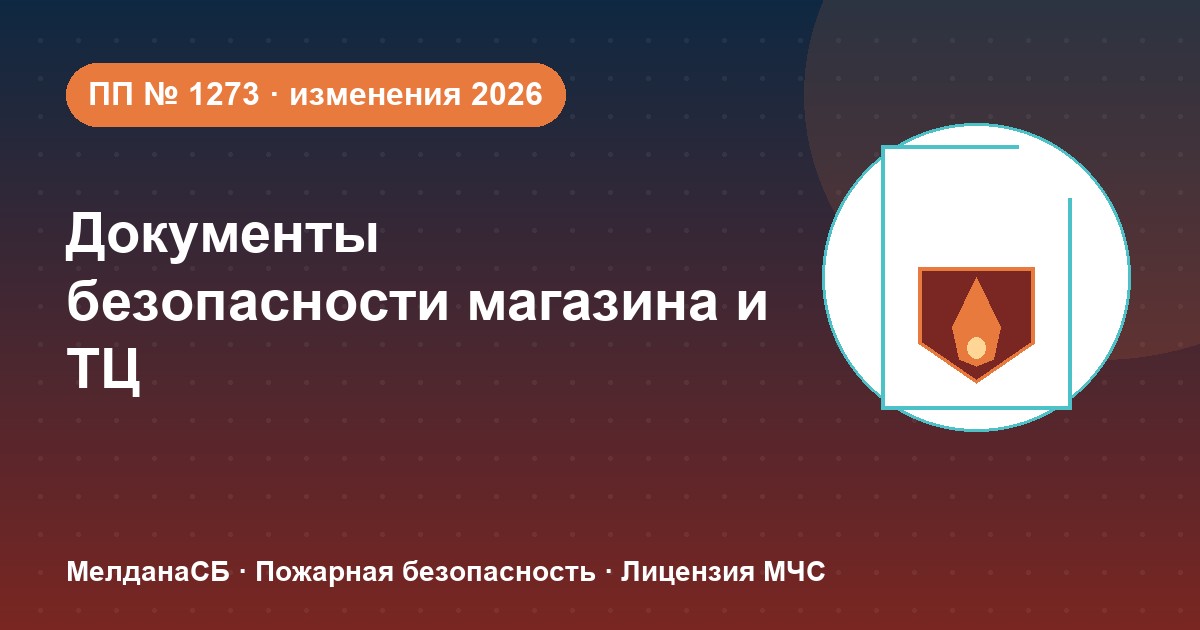 Документы по безопасности для магазина и ТЦ в Костроме: полный чек-лист 2026